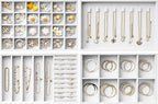 Velvet Jewelry Drawer Organizer Trays – Large White Stackable Jewelry Storage by pickpiff
