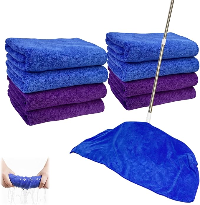 8 Pcs Extra Large Microfiber Cleaning Cloths – 30x20 in Mop Towels by Unknown