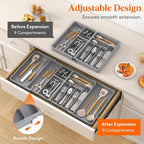 Lifewit Utensil Organizer for Kitchen Drawer, Expandable Cooking Silverware Tray - Image 3