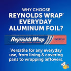Reynolds Wrap Aluminum Foil Pack, Aluminum Foil Roll Double Pack, Easily - Image 8
