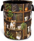 Cute Cat Laundry Basket Bookshelf Animal Oxford Cloth Laundry Hamper Funny by Unknown