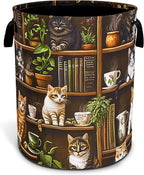 Cute Cat Laundry Basket Bookshelf Animal Oxford Cloth Laundry Hamper Funny by Unknown