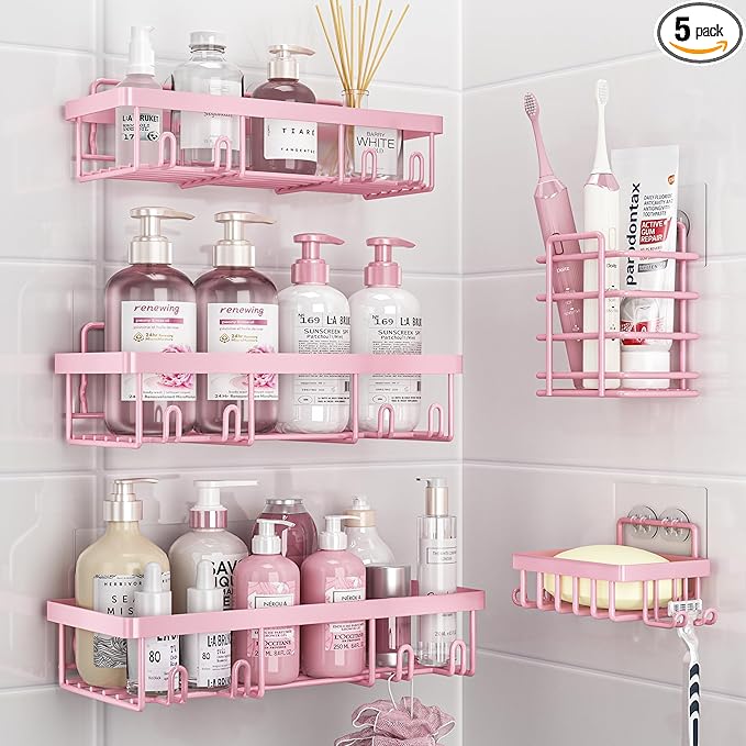 5 Pack Shower Caddy Organizer Rack Shelf by Liuoud