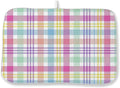 Easter Checkered Dish Drying Mat 18x24 Inch Colorful Buffalo Plaid Drying Mat by DAFENA