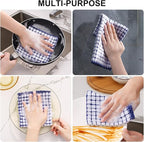 Kitinjoy Cotton 16 Pack Kitchen Towels and Dishcloths Sets, 16 x 25 Inch & 12 X - Image 4