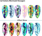 Chameleon Glitter Nail Art Sequins, Holographic 3D Laser Gradient Nail Glitter - Image 4