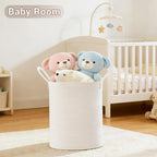 Tall Laundry Basket with Handles, 53L Portable Dirty Clothes Hamper, Boho - Image 4