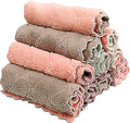 Kitchen Cloth, Microfiber Dish Towels Washcloths, Super Absorbent Coral Velvet by SAOYOAS
