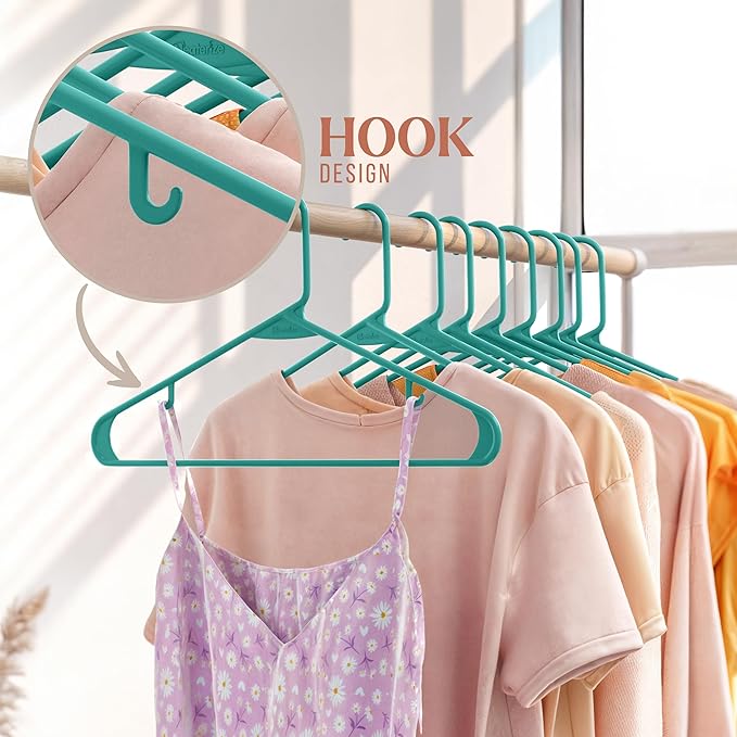 Plastic Hangers 50 Pack Aqua - Image 5
