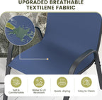 UDPATIO Patio Chairs Set of 8, Stackable Outdoor Dining Chairs with High Back, Breathable Textilene Fabric Outdoor Chair All Weather, 350LBS Capacity for Garden, Backyard (Blue) - Image 5