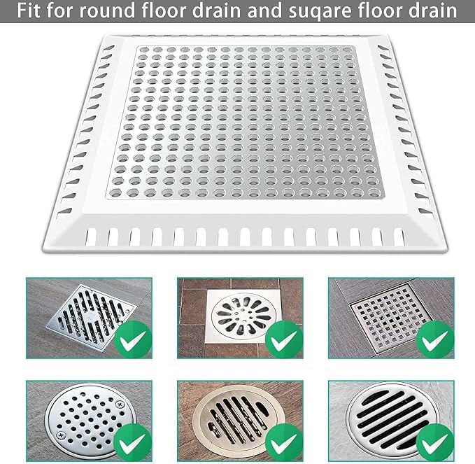 Shower Drain Hair Catcher/Drain Strainer, 2 Pack Shower Drain Cover - Image 4