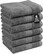 Grey Hand Towels for Bathroom by LaneLinen