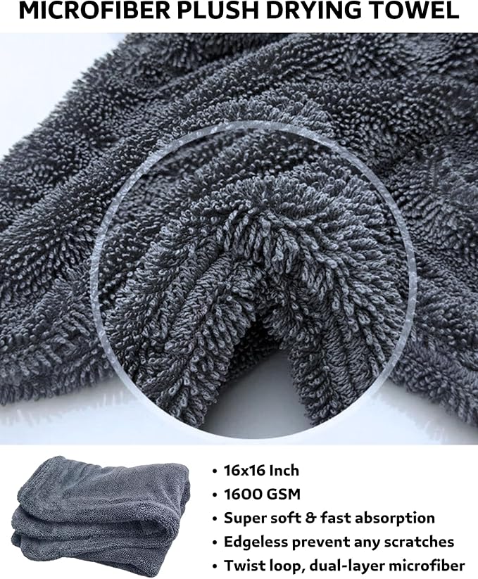 Premium 7PCS Car Wheel Rims Detail Cleaning PRO Wash Kit, Wheel Wash Mitt - Image 3