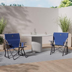 GCI Outdoor Kickback Rocker Camping Chair | Portable Folding Rocking Chair with Durable Armrests, Drink Holder & Relaxed Lowered Seat for Comfort — Heathered Royal - Image 2