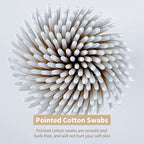 600PCS Pointed Cotton Swabs -4 Inch Wood Handle Pointed Tip Head Precision - Image 2