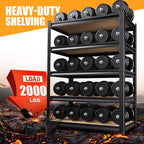 71.2" H Garage Shelving Heavy Duty Storage Shelves, Metal Adjustable Shelving Unit, Utility Garage Organizer Shelf for Basement, Pantry, Kitchen, Warehouse, 31.5" W x 13.8" D x 71.2" H, Black - Image 4