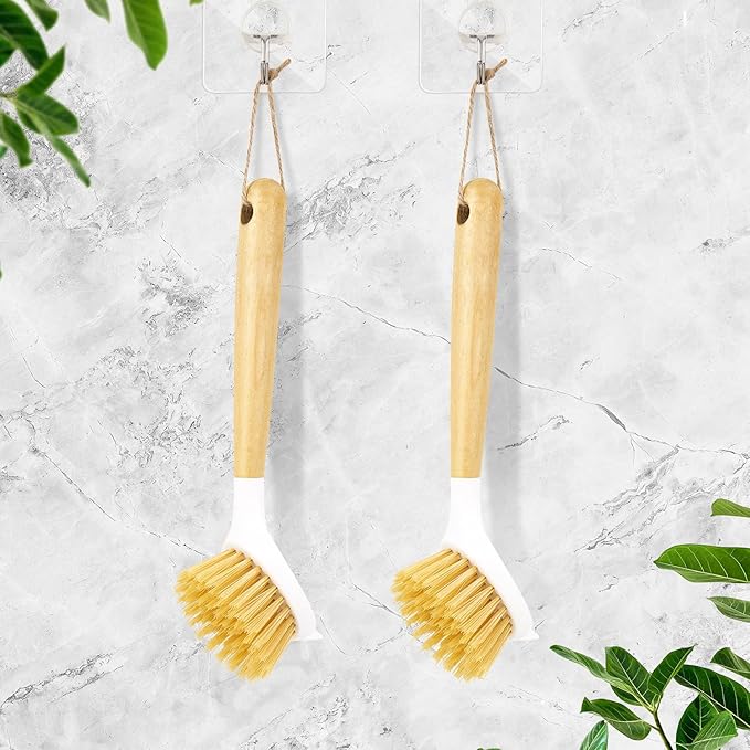2 Pack Kitchen Scrub Brushes for Cleaning Dish Brush - Image 5