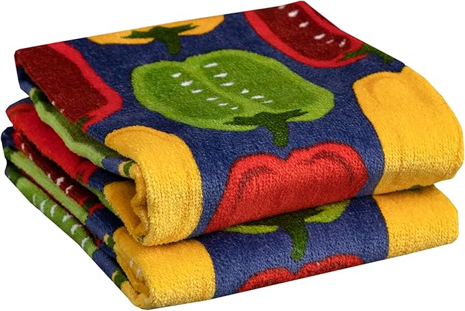 T-Fal Fiber Reactive Print Kitchen Towels: Highly Absorbent, Super Soft by T-falbrand