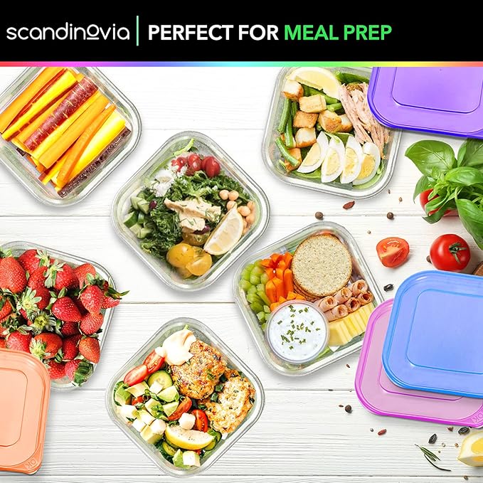 SCANDINOVIA - 25 oz Food Storage Containers - 24 sets - Dry & Hot Plastic Meal - Image 7