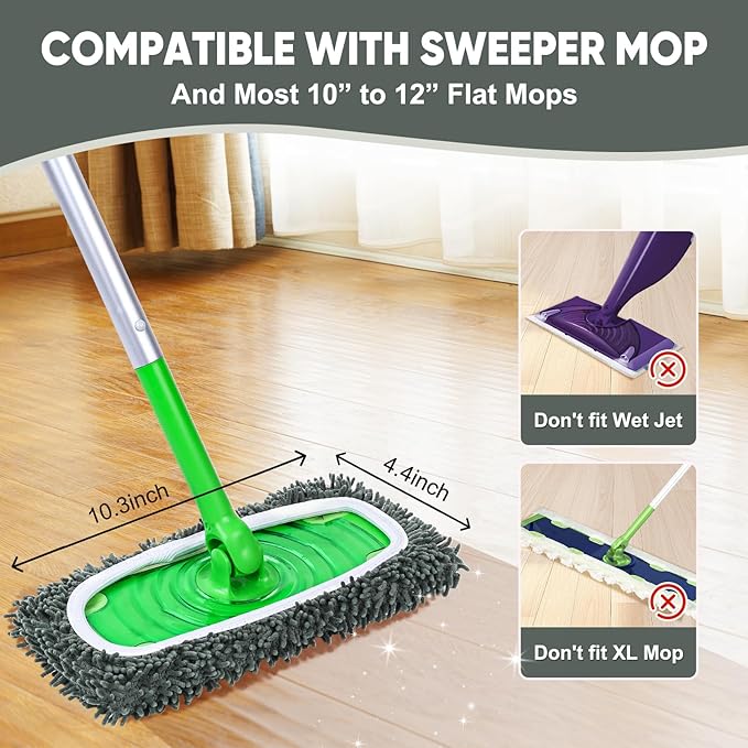 6-Pack Reusable Microfiber Mop Pads Compatible - Image 4