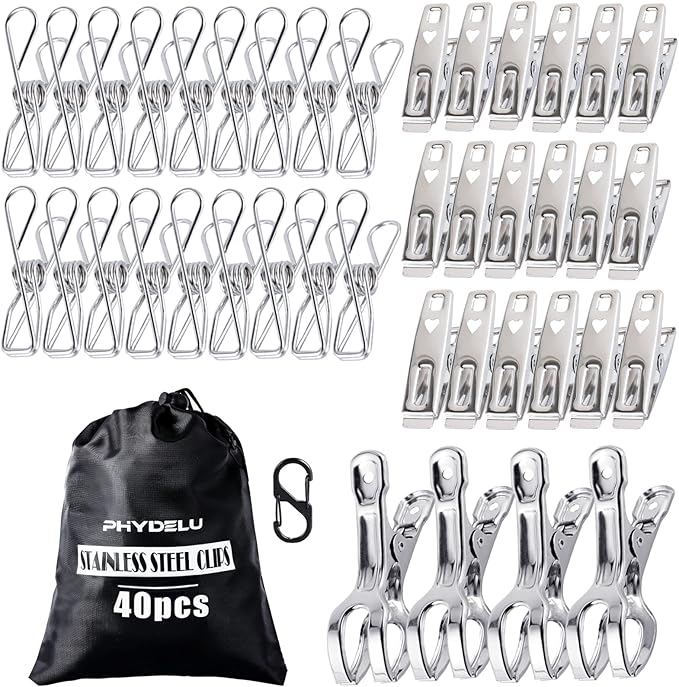 Stainless Steel Clothes Pins Heavy Duty Outdoor, Mini Laundry Clothespins by %E2%97%8FYourmostsincerefriend