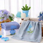 Blue Hydrangea Hand Towels Farmhouse Hydrangea Bathroom Decor 14x29 Inch - Image 3