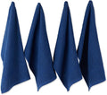 DII Basic Terry Collection Waffle Dishtowel Set, Solid Nautical Blue, 4 Piece by DII