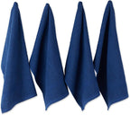 DII Basic Terry Collection Waffle Dishtowel Set, Solid Nautical Blue, 4 Piece by DII
