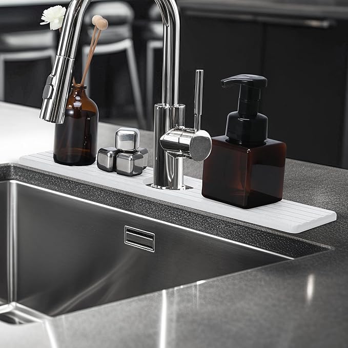 WIFORH Sink Faucet Mat, Quick Drying Stone Mat - Image 6