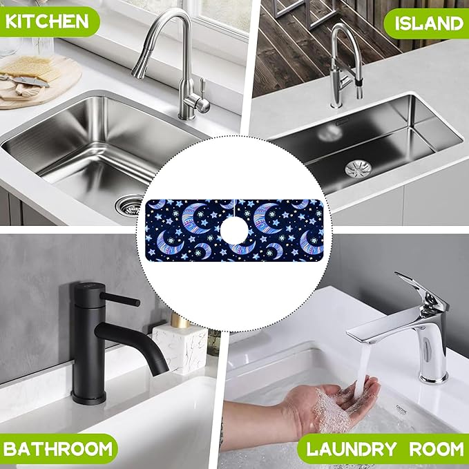 Kitchen Sink Splash Guard Faucet Mat Super Absorbent Fast Drying Mat Guard - Image 7