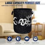 Funny Snakes Laundry Basket Oxford Cloth Sun Starry Sky Moon Laundry Hamper - Image 3