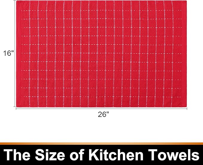Mordimy 100% Cotton Terry Cloth Kitchen Towels, Super Soft and Absorbent Dish - Image 6