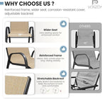 Patio Dining Chair Set of 6, Outdoor Stackable Dining Chairs High Back for All Weather, Patio Furniture for Backyard, Porch, Garden, Pool Deck (Brown) - Image 5