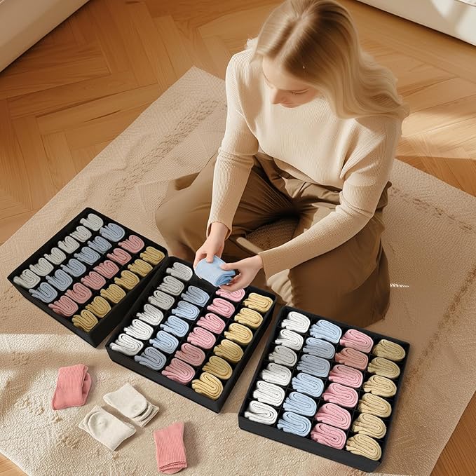 Joyoldelf Sock Organizer Drawer Organizer - Image 7