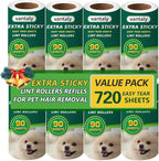 Extra Sticky Lint Roller Refills, Fits Most 3.9"-4" Standard Size Lint Roller by vantaly