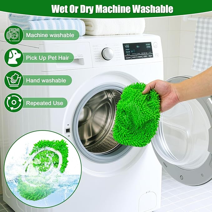 Mop Pads for Swiffer Sweeper Reusable Mop Dry Wet Mop Pad Refills Microfiber - Image 7