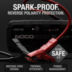 NOCO Boost X GBX155: 4250A UltraSafe Jump Starter – 12V Lithium Battery Booster - Image 4
