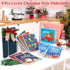Lucomb 8 Pack Christmas Swedish Dishcloths Reusable, Kitchen Sponges Soft - Image 2