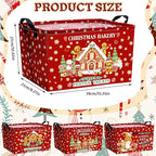 4 Pack Christmas Storage Bin Collapsible Large Christmas Gingerbread Man - Image 2