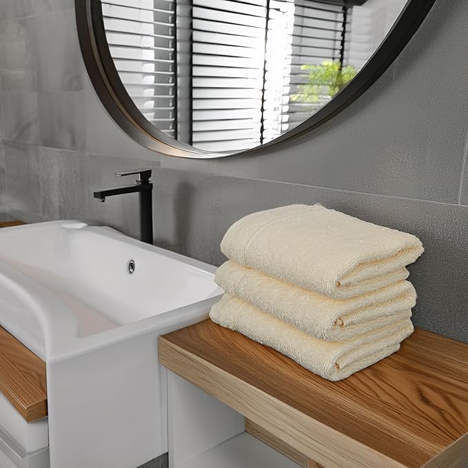 Tens Towels Pack of 12 Washcloths, 12 x 12 Inches, Lighter Weight, Quick to Dry - Image 3