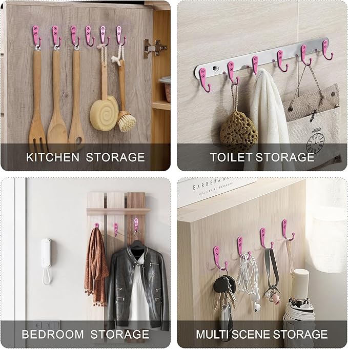 15-Pack Coat Hooks with 30 Screws | Heavy Duty Wall Mounted - Image 4