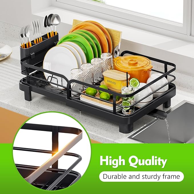 TOOLF Expandable Dish Rack, Dish Drying Rack - Image 5