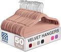 ZOBER Blush Velvet Hangers 50 Pack by ZOBER