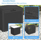 EasyUp 32 Gallon Outdoor Storage Box Waterproof,Storage Box Indoor and Outdoor Use,Resin Deck Boxes for Patio Furniture Cushions Garden Tools,UV Resistant（Black） - Image 5