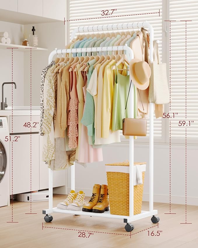 Clothes Rack - Double Rods Clothing Rack - Image 2