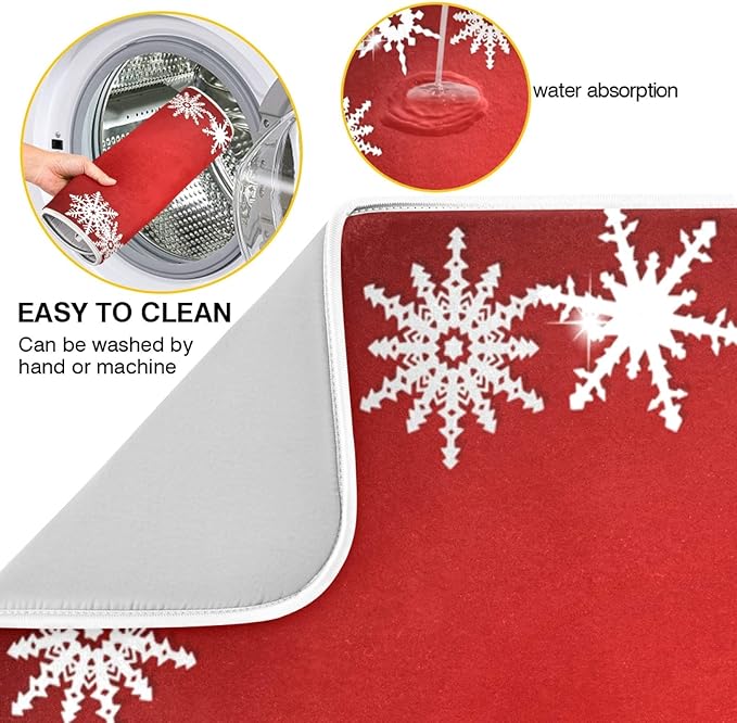 Super Absorbent Dish Drying Mat, Microfiber Fast-Drying Dish Mat, Kitchen Dish - Image 2