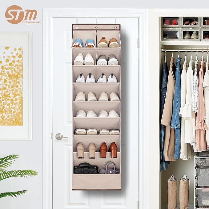 STORAGE MANIAC Over the Door Shoe Organizer Heavy-Duty Large Deep Pocket - Image 9