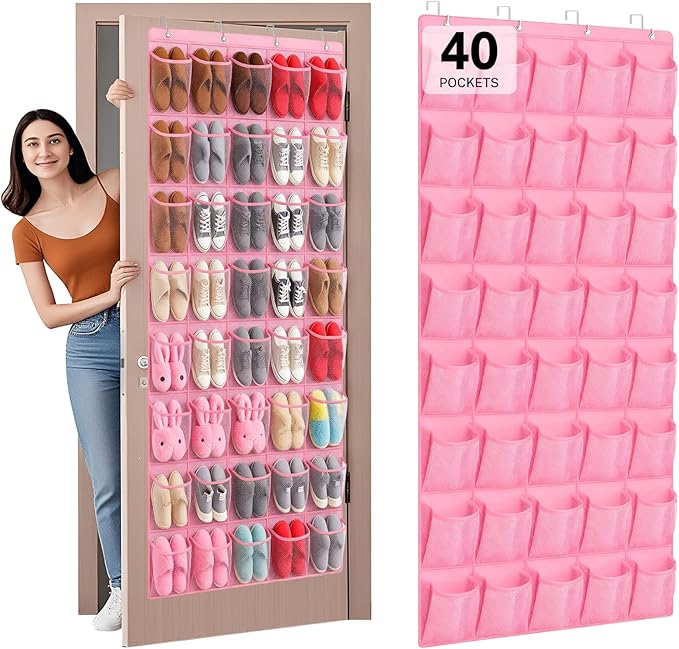 40-Pocket Over the Door Shoe Organizer by Unknown