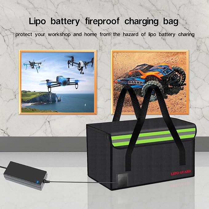 Lipo Battery Safe Bag Large Capatity Fireproof Bag - Image 3