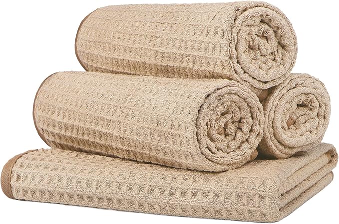 HOMEXCEL 4 Pack Gym Towels, Microfiber Yoga Towels by HOMEXCEL